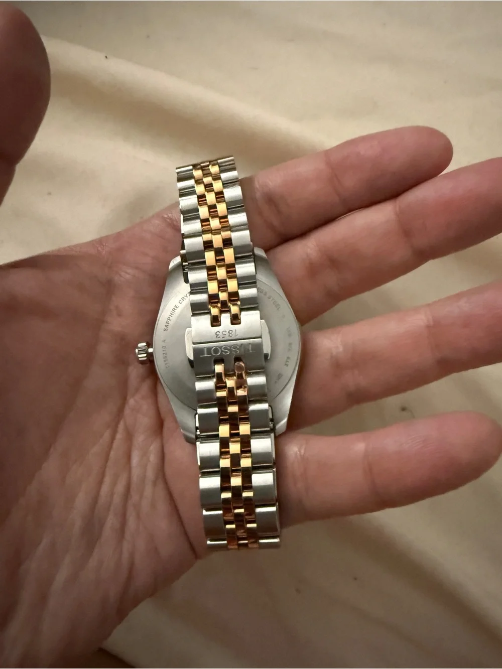Tissot Ballade 34mm Two-Tone Rose Gold Silver Watch Box & Papers